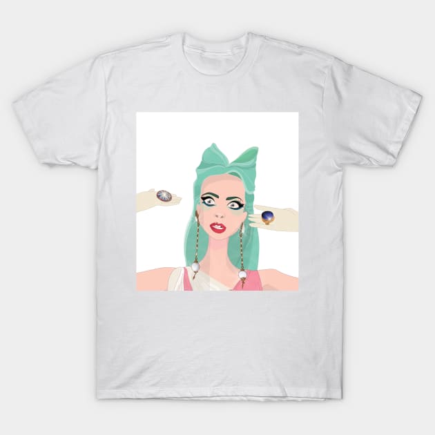 Cute Crazy face T-Shirt by Le petit fennec